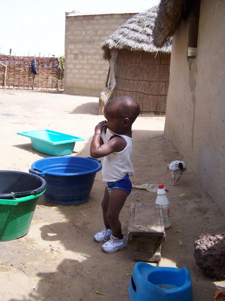 Enfant qui vient de se laver