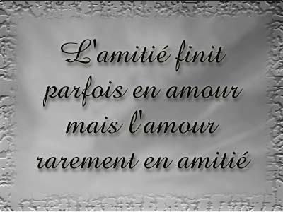L'amitié et l'amour