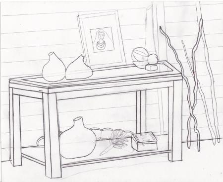 Table bleue