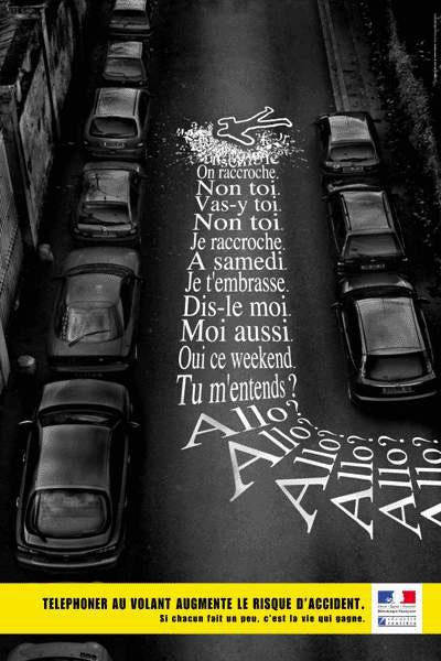 Telephone au volant, c'est interdit.........